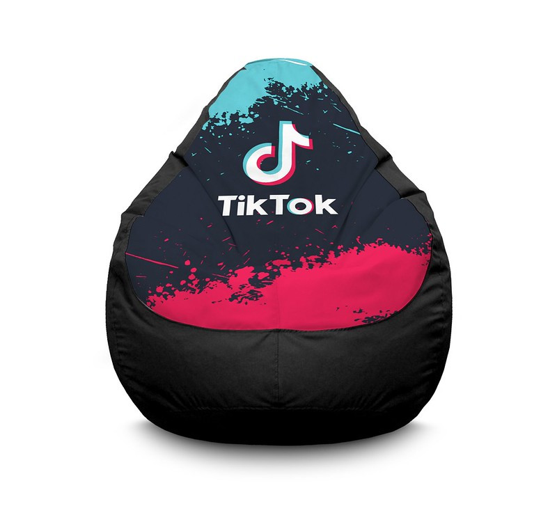 

Кресло мешок iPuff "Tik Tok. Splash. Black" Оксфорд XL (80x110 см) Черный