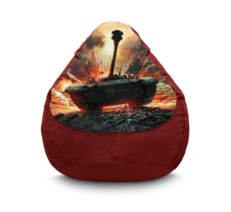 

Кресло мешок iPuff "World of Tanks. Explosion" Флок XL (80x110 см) Коричневый