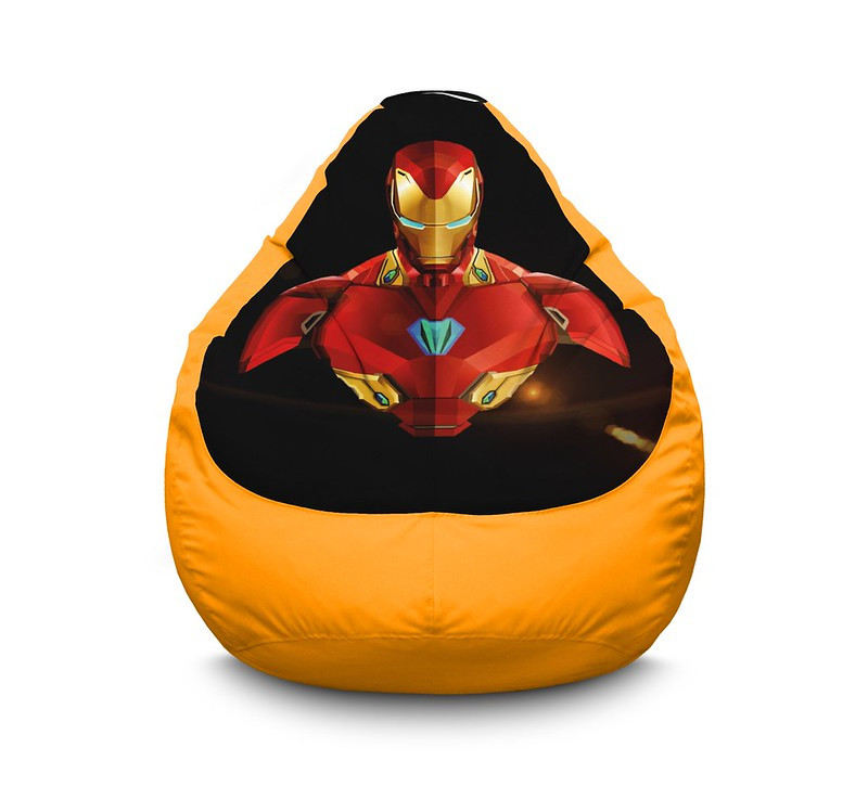 

Кресло мешок iPuff "Iron Man. Costume" Оксфорд XXL (90х125 см) Желтый