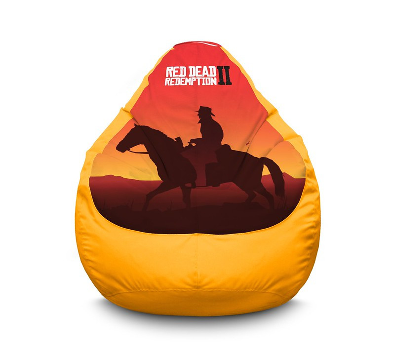 

Кресло мешок iPuff "RDR 2. Horseman" Оксфорд XXXL (100х135 см) Желтый