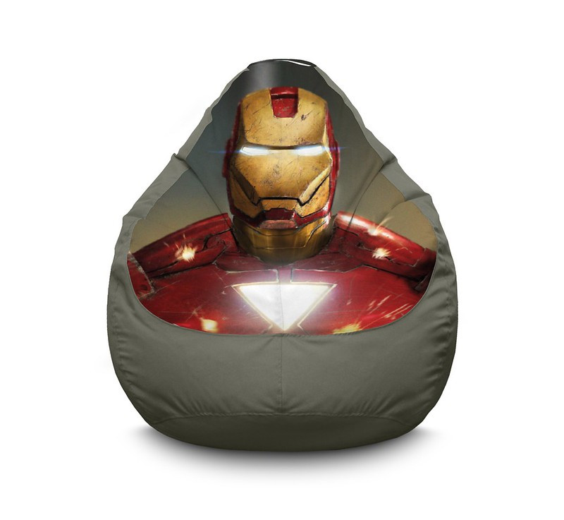 

Кресло мешок iPuff "Iron Man. Mask" Оксфорд XXL (90х125 см) Серый