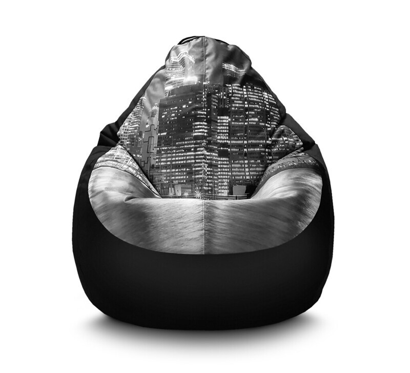 

Кресло груша iPuff "Нью-Йорк" Флок XXL (90х125 см) Черный