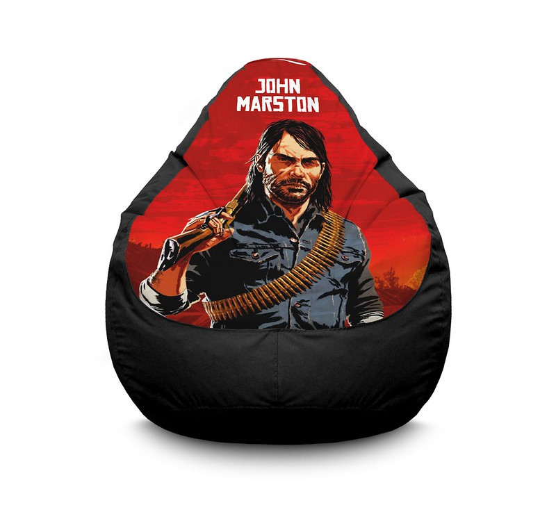 

Кресло мешок iPuff "RDR 2. John Marston" Оксфорд XXL (90х125 см) Черный