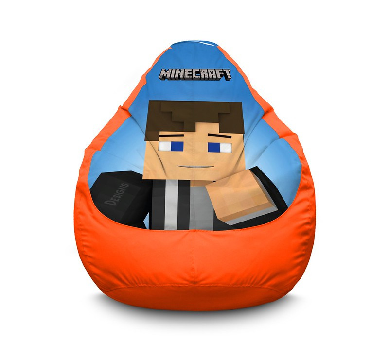 

Кресло мешок iPuff "Minecraft Steve" Оксфорд XXL (90х125 см) Оранжевый