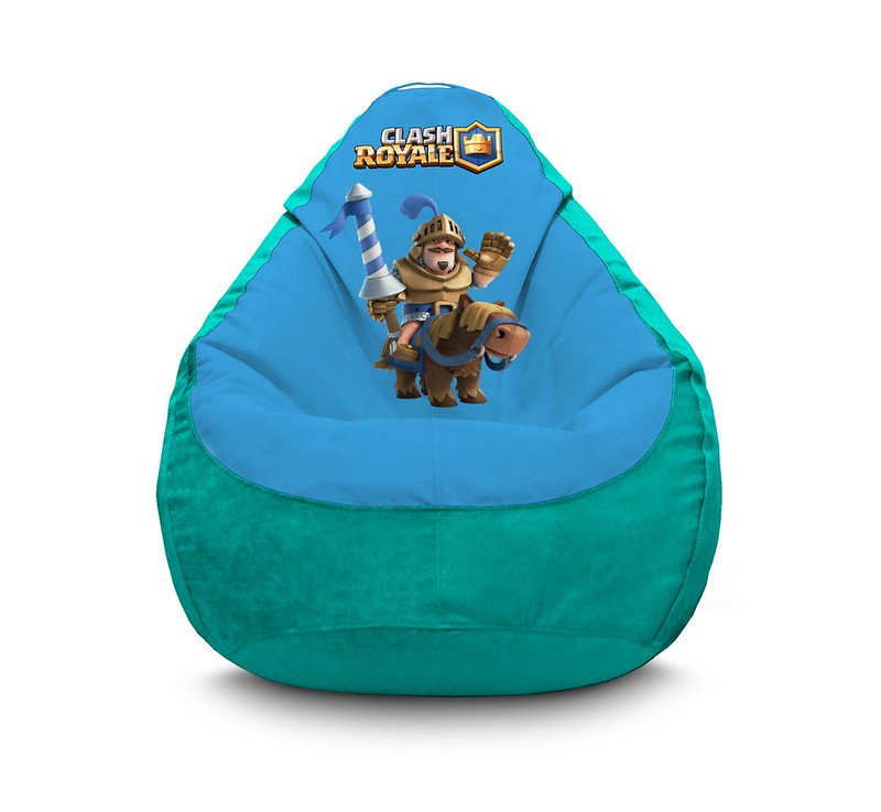 

Кресло мешок iPuff "Clash Royale. Rider" Флок XXL (90х125 см) Бирюзовый