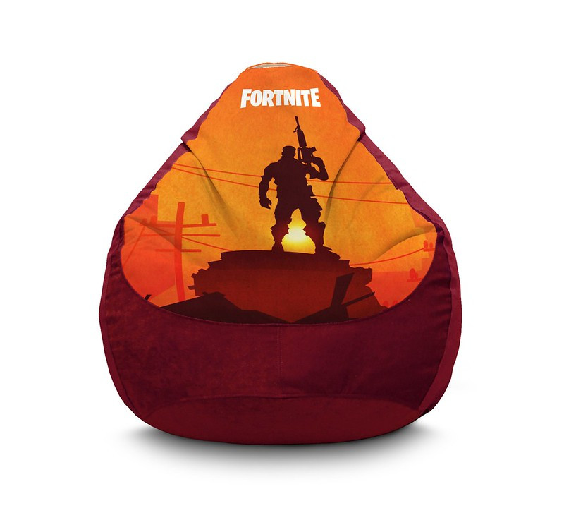 

Кресло мешок iPuff "Fortnite. Silhouette" Флок XXXL (100х135 см) Красный