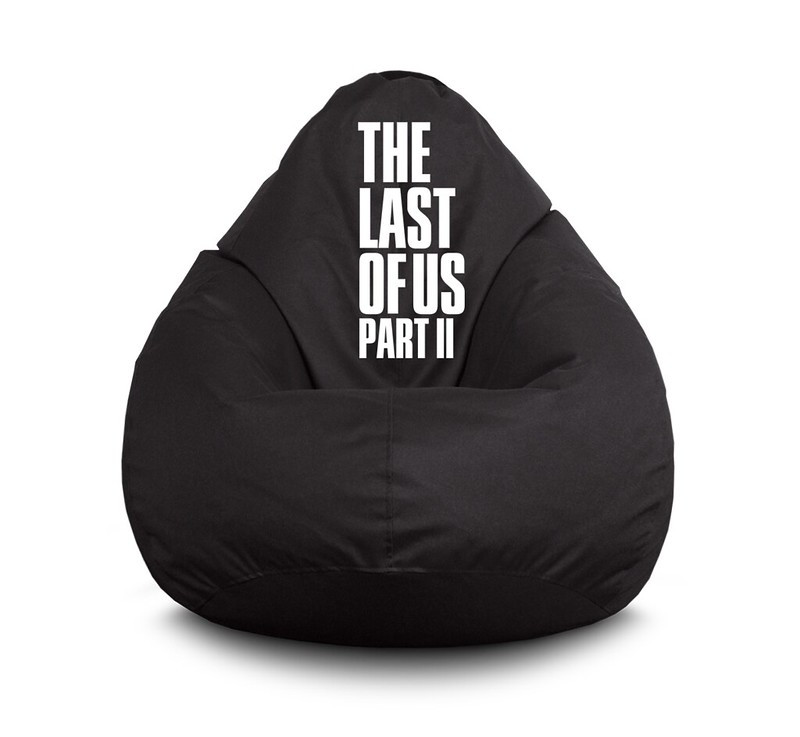 

Кресло мешок iPuff "The Last of Us. Logo black" Оксфорд XL (80x110 см) Черный