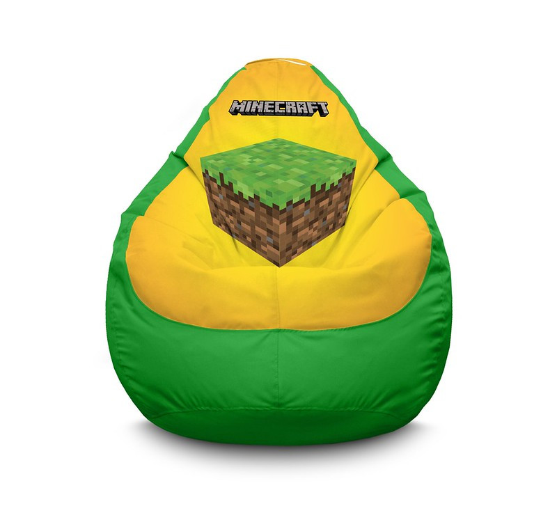 

Кресло мешок iPuff "Minecraft. Cube" Оксфорд XXXL (100х135 см) Зелёный