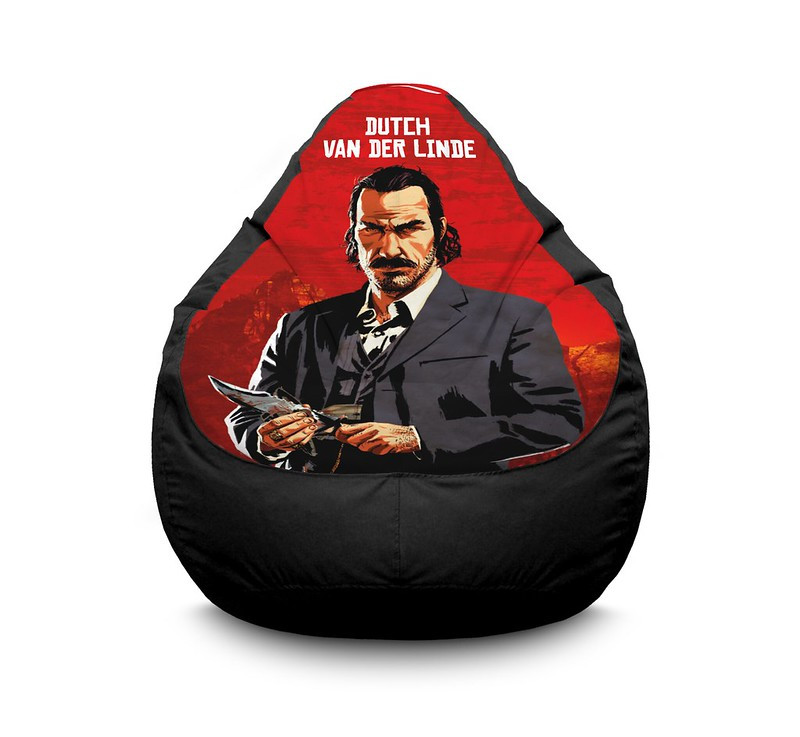 

Кресло мешок iPuff "RDR 2. Dutch van der Linde" Оксфорд XXL (90х125 см) Черный