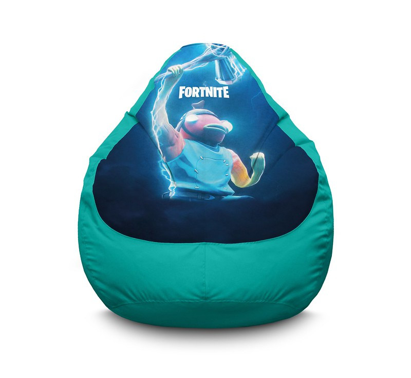 

Кресло мешок iPuff "Fortnite. Fishstick" Оксфорд XL (80x110 см) Бирюзовый