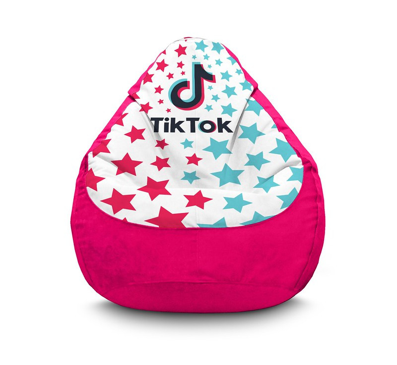 

Кресло мешок iPuff "Tik Tok. Super star. Pink" Флок XL (80x110 см) Розовый