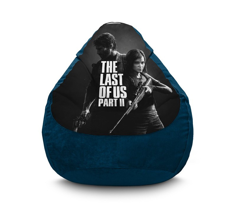 

Кресло мешок iPuff "The Last of Us. Ellie and Joel" Флок XL (80x110 см) Синий