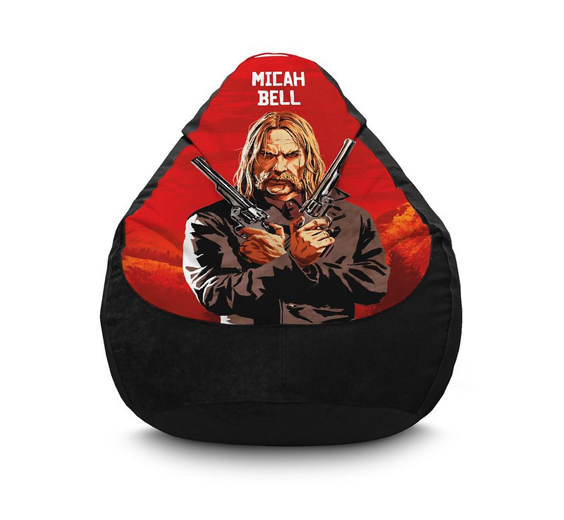 

Кресло мешок iPuff "RDR 2. Micah Bell" Флок XXXL (100х135 см) Черный