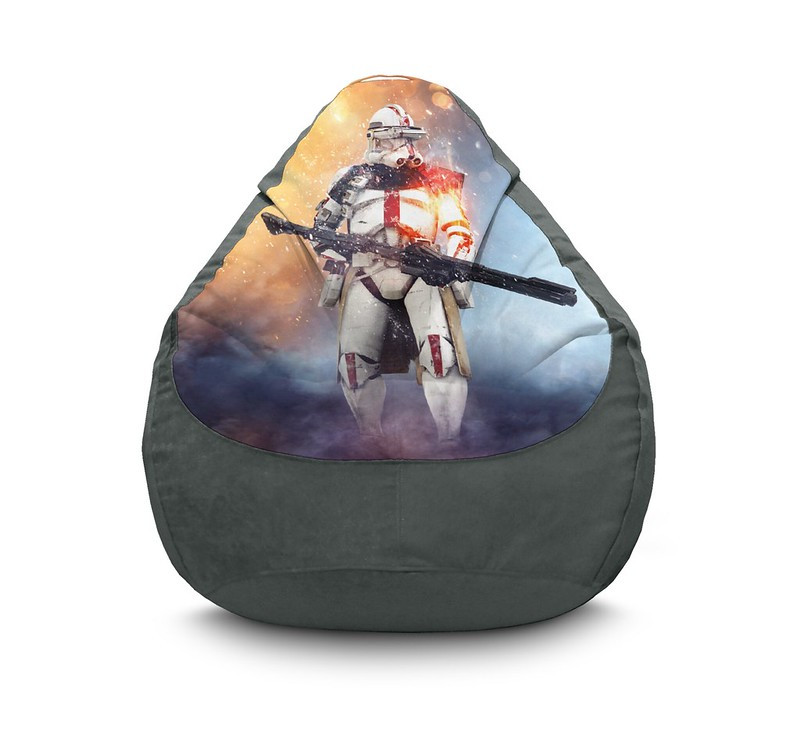 

Кресло мешок iPuff "Star Wars. Stormtroopers 3" Флок XXXL (100х135 см) Серый