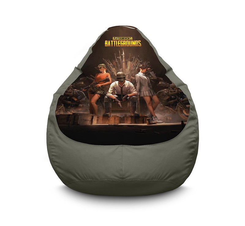 

Кресло мешок iPuff "PUBG. Throne" Оксфорд XXL (90х125 см) Серый