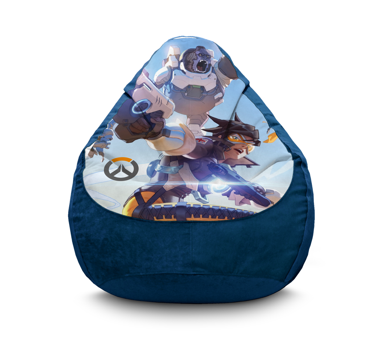

Кресло мешок iPuff "Overwatch. Tracer and Winston" Флок XXL (90х125 см) Синий