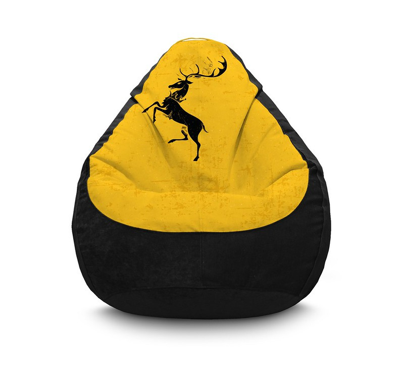 

Кресло мешок iPuff "Game of Thrones. House Baratheon" Флок XXL (90х125 см) Черный