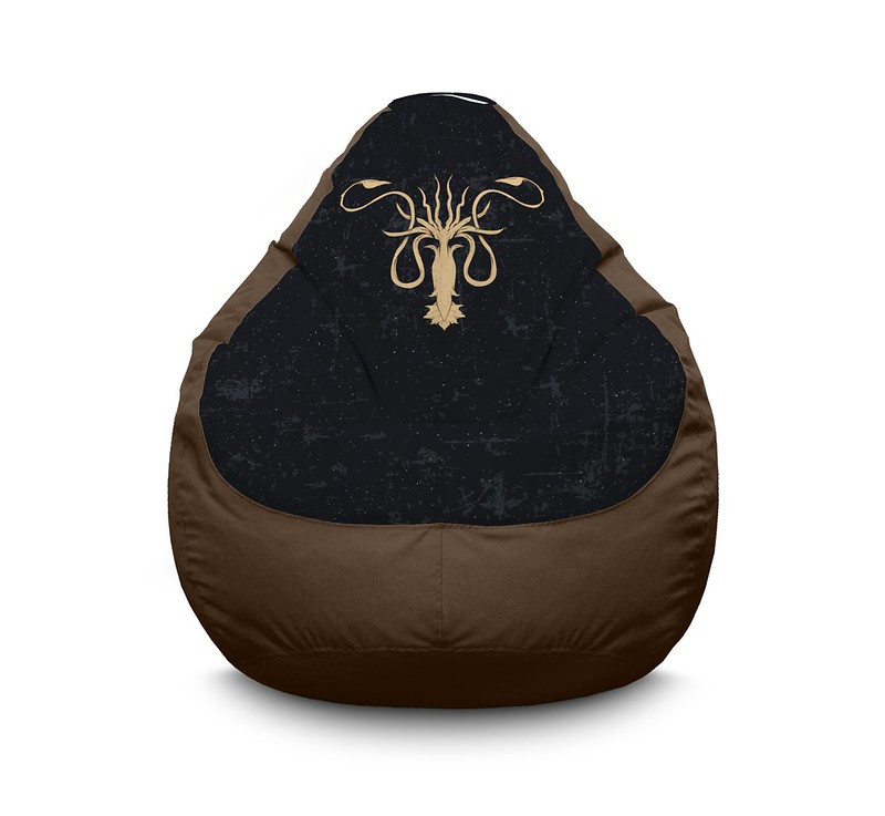 

Кресло мешок iPuff "Game of Thrones. House Greyjoy" Оксфорд XL (80x110 см) Коричневый