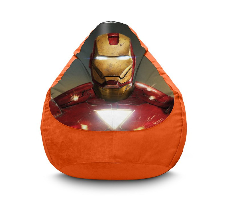 

Кресло мешок iPuff "Iron Man. Mask" Флок XXL (90х125 см) Оранжевый