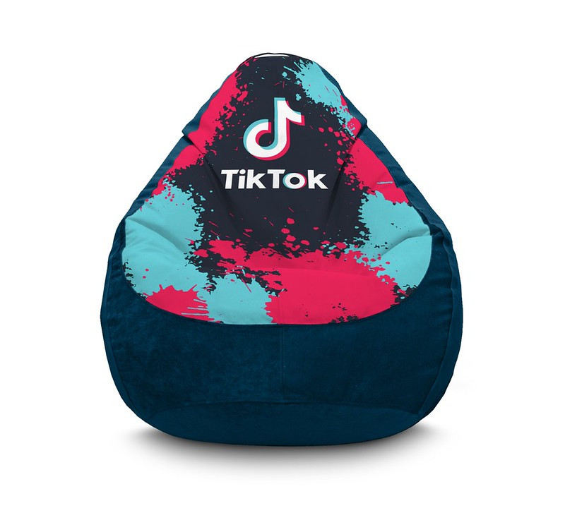 

Кресло мешок iPuff "Tik Tok. Mega splash. Dark blue" Флок XXXL (100х135 см) Синий