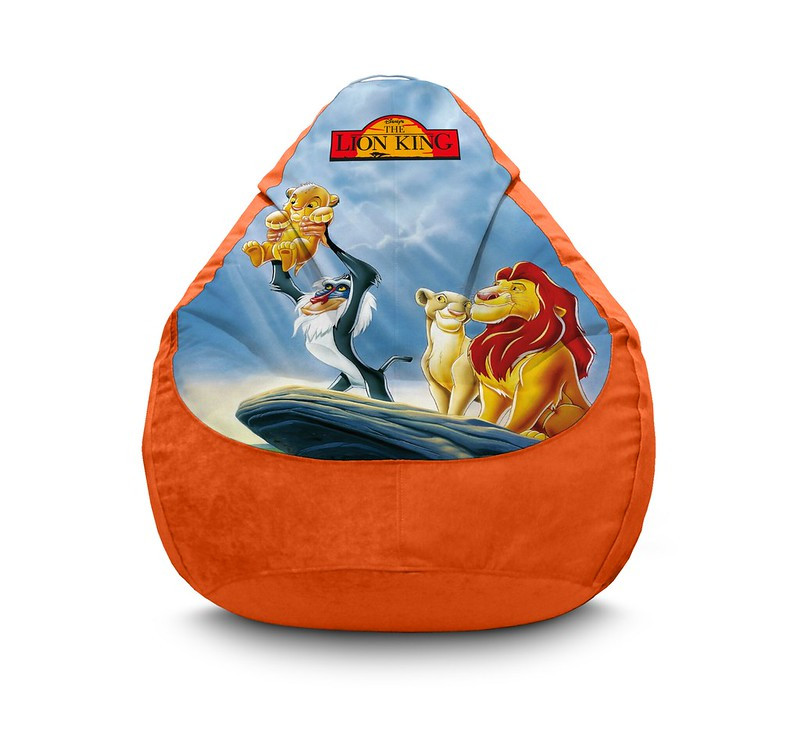 

Кресло мешок iPuff "Lion King. Little Simba" Флок L (70x100 см) Оранжевый