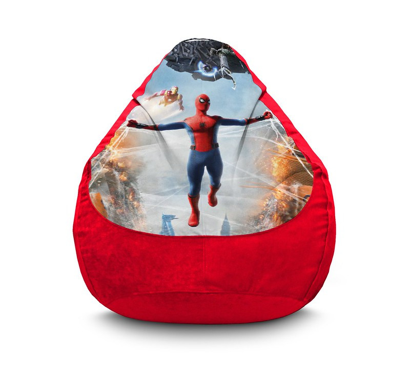 

Кресло мешок iPuff "Spider-Man.Ferry battle" Флок XXXL (100х135 см) Красный