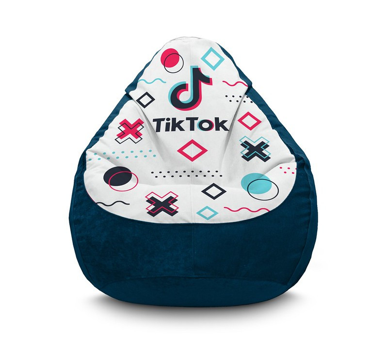 

Кресло мешок iPuff "Tik Tok. Abstract figures. Dark blue" Флок XXL (90х125 см) Синий