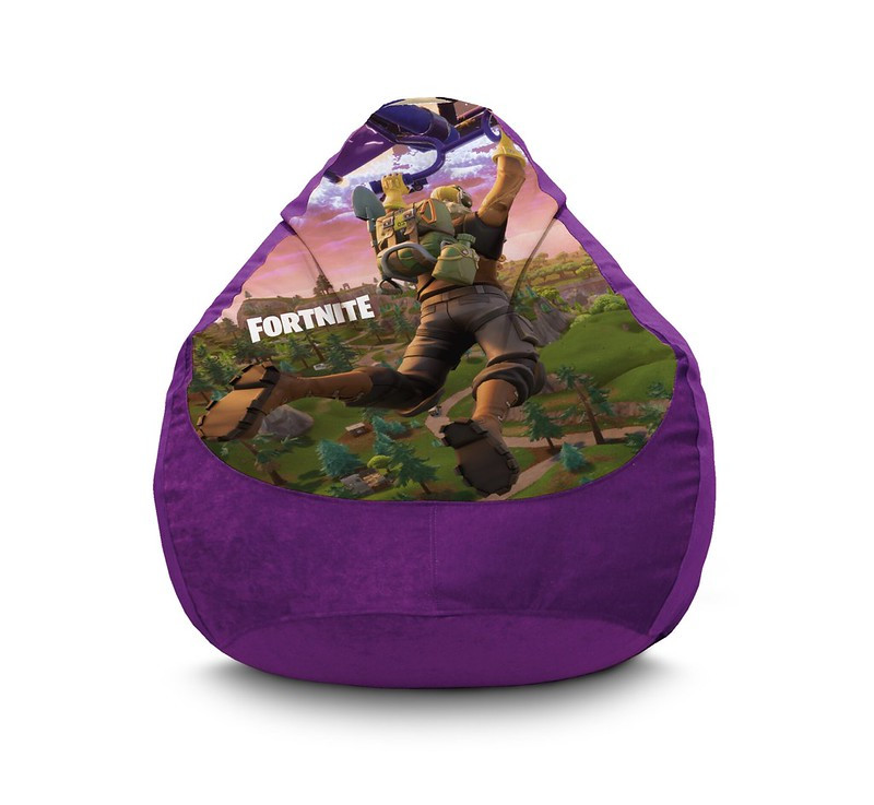 

Кресло мешок iPuff "Fortnite. Wing" Флок XXXL (100х135 см) Фиолетовый