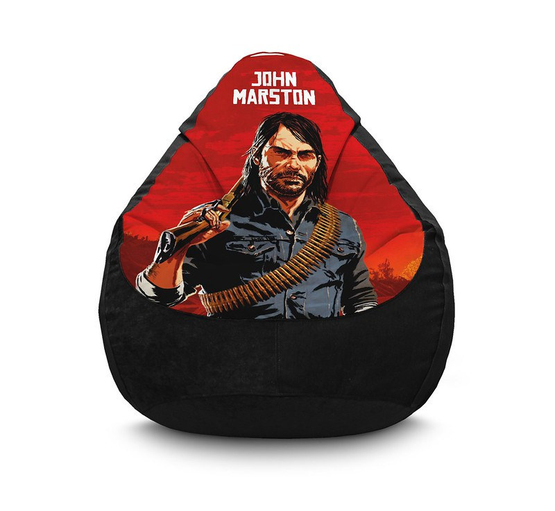 

Кресло мешок iPuff "RDR 2. John Marston" Флок XL (80x110 см) Черный
