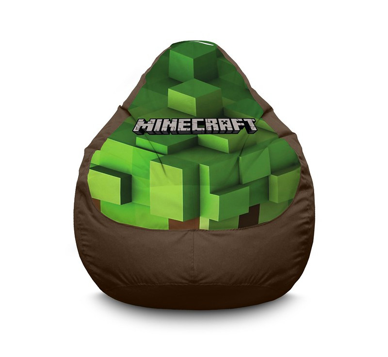 

Кресло мешок iPuff "Minecraft Logo" Оксфорд XL (80x110 см) Коричневый