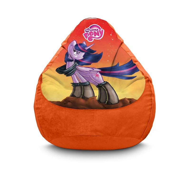 

Кресло мешок iPuff "My Little Pony. Twilight Sparkle orange" Флок XXL (90х125 см) Оранжевый