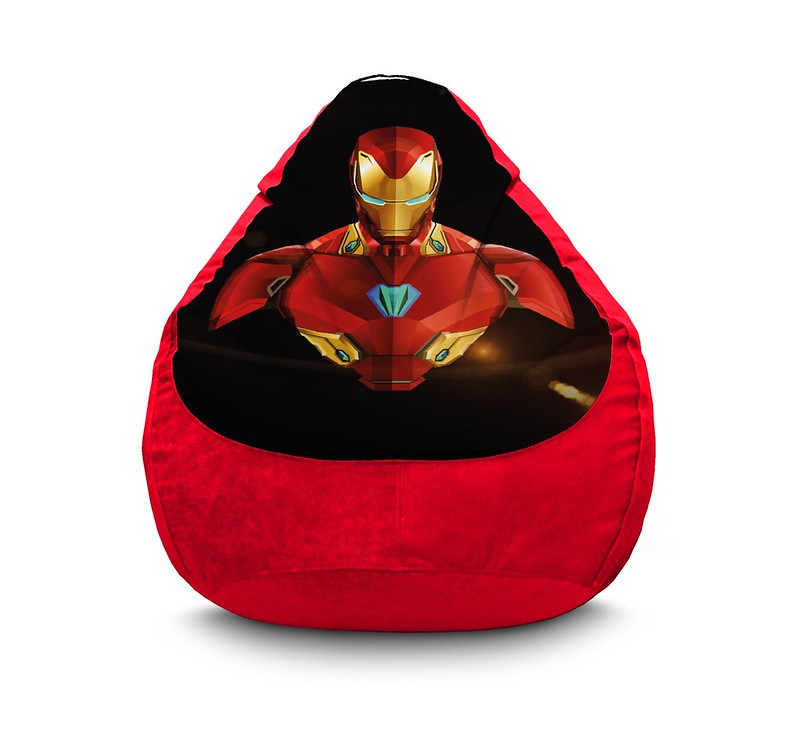 

Кресло мешок iPuff "Iron Man. Costume" Флок XXXL (100х135 см) Красный