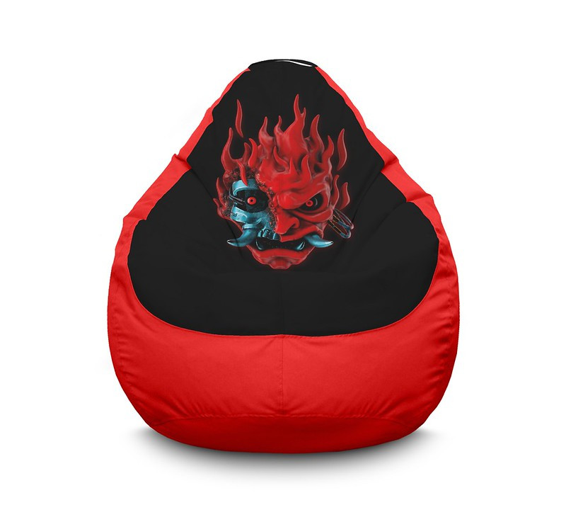 

Кресло мешок iPuff "Cyberpunk 2077. Samurai" Оксфорд XXXL (100х135 см) Красный