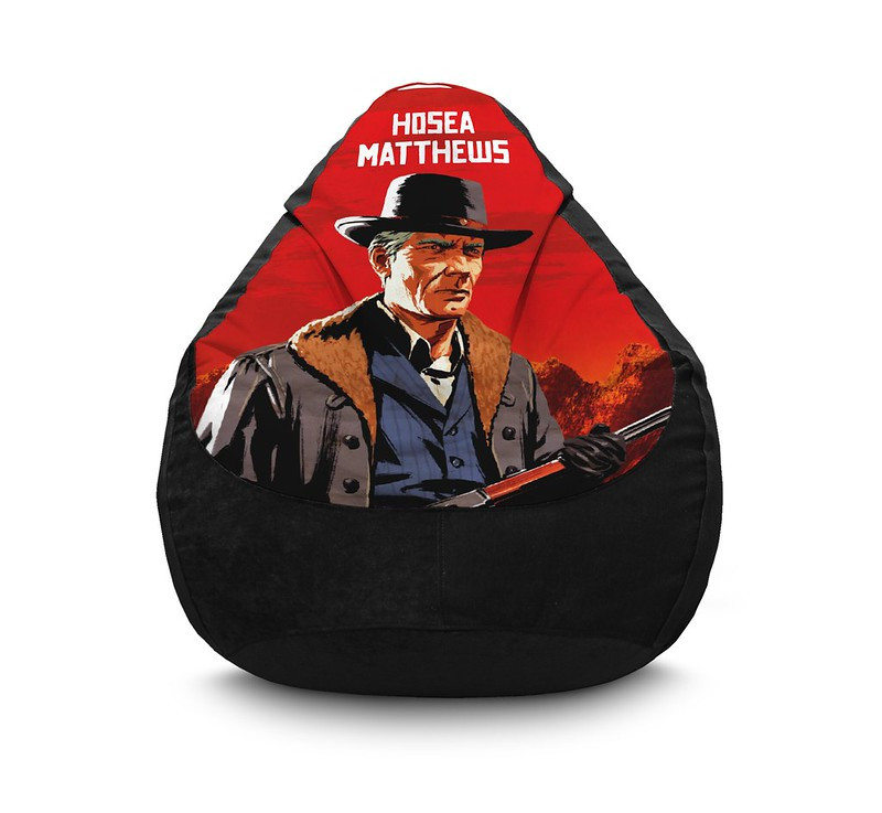 

Кресло мешок iPuff "RDR 2. Hosea Matthews" Флок XL (80x110 см) Черный