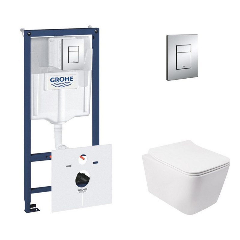 

Комплект инсталляция 5 в 1 Grohe Rapid SL 38827000 и унитаз с сиденьем Qtap Crow QT05335170W (SD00038240)