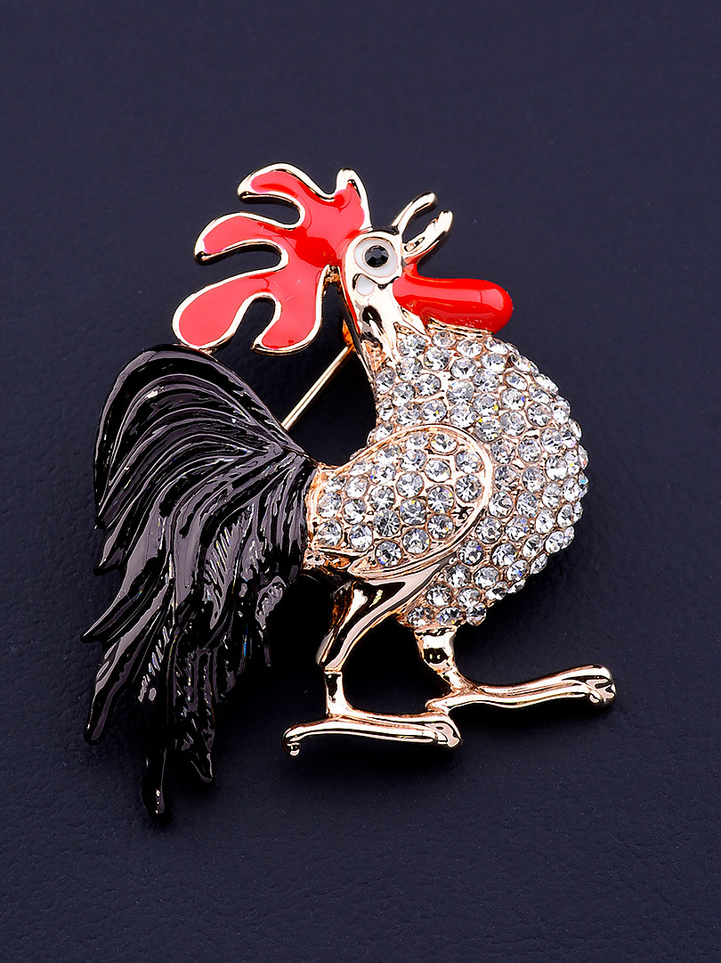 

Брошь с позолотой 18К Петушок 037626