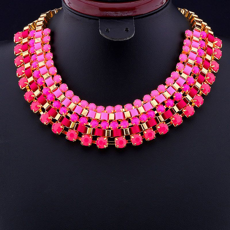 

Колье Sunstones 40 см ярко-розовое 041286