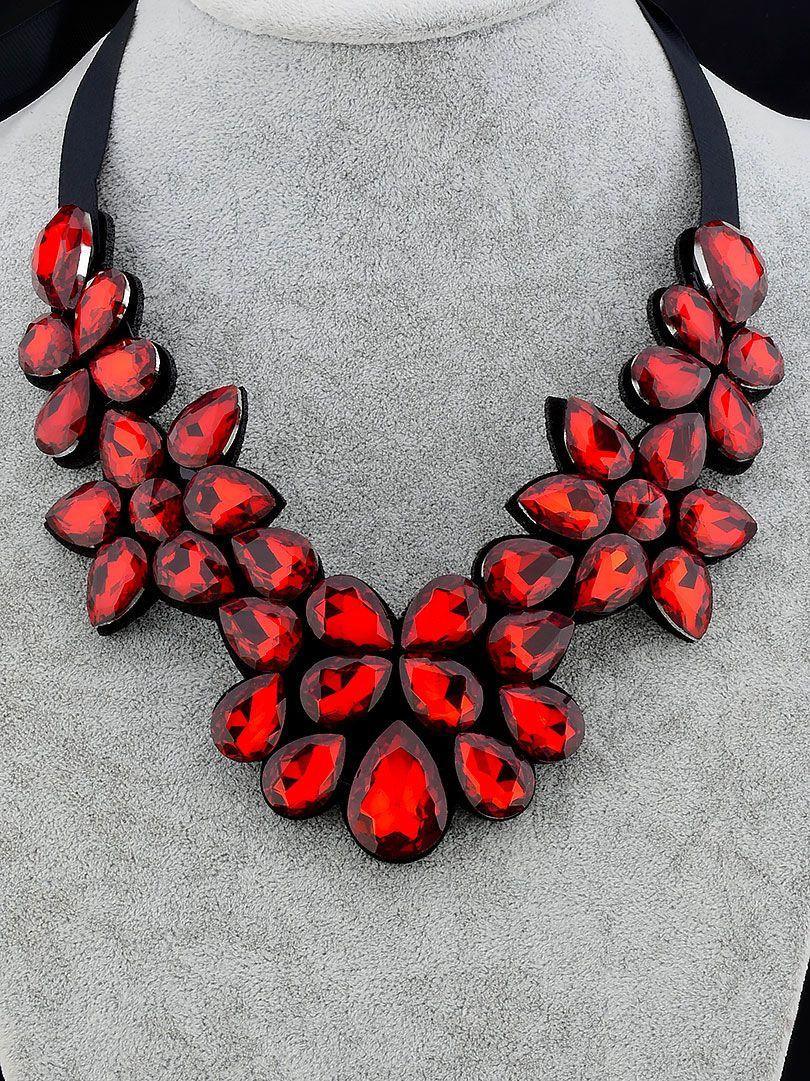 

Колье Sunstones 45 см красное 049927