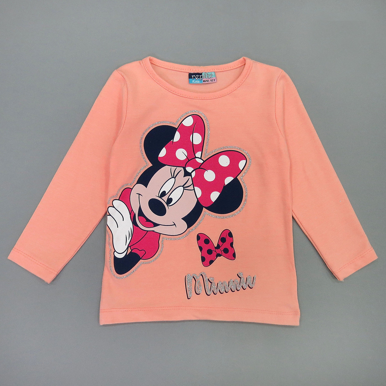 

Лонгслив Replix kids Minnie Mouse для девочки 86-92 см Персиковый 15362