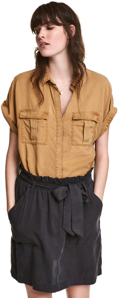 

Рубашка H&M 0505763 42 Коричневая