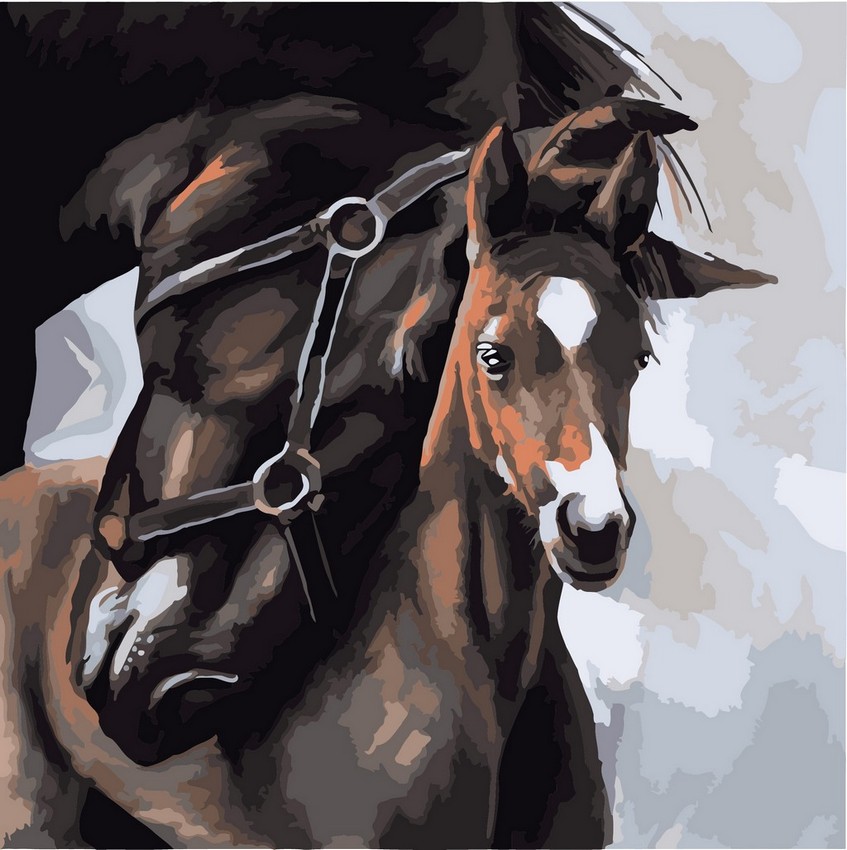 

Картина по номерам: Мать и дитя, 40х40см. (КНО2475) (0079-1284)