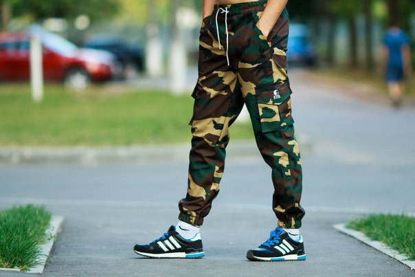 

Камуфляжные штаны с карманами Ястреб Cargo XXL Woodland camo