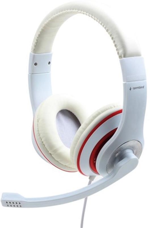

Гарнитура Gembird MHS-03-WTRD White/Red
