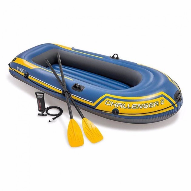 

Двухместная надувная лодка Intex 68367 (236 х 114 х 41 см) Challenger 2 Set + Пластиковые весла и ручной насос