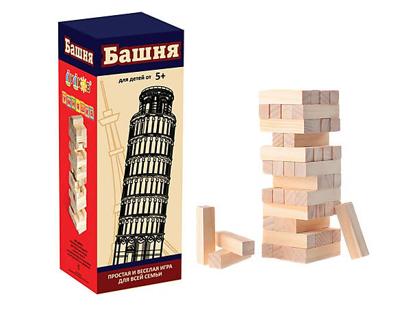 

Настольная игра "Башня" 44 бруска Умняшка Умняшка (20060)