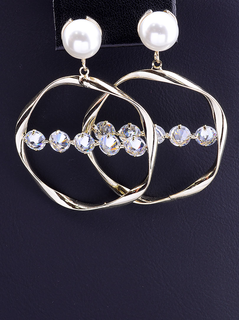 

Серьги 'FJ' Майорка,Фианит 075365