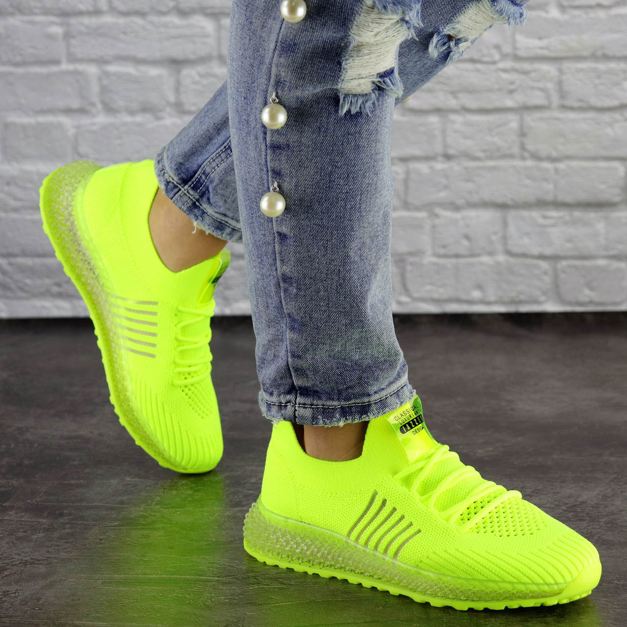 

Женские кроссовки Fashion Neon 1473 39 размер 25 см Зелёный