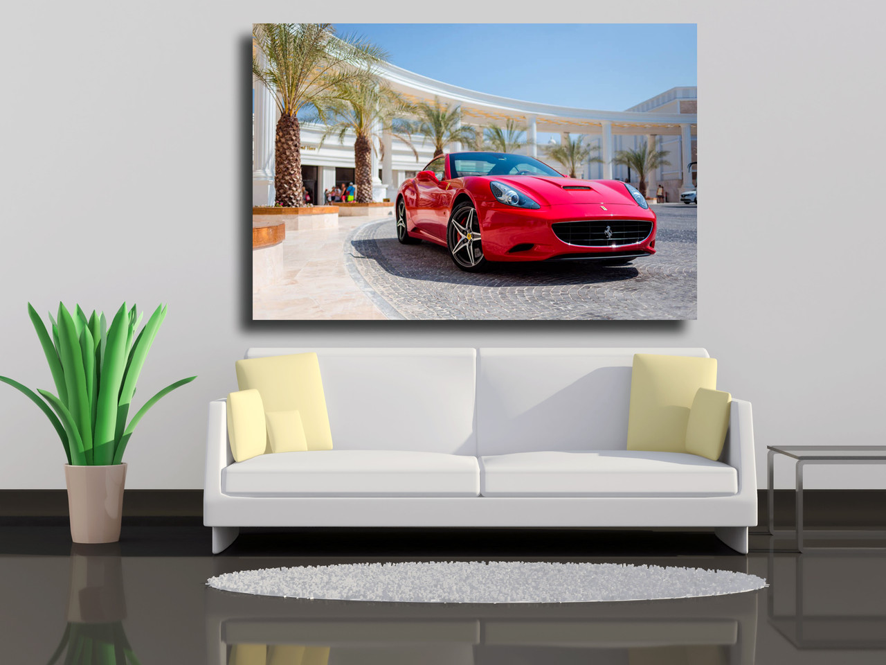 

Картины на холсте Красный суперкар Ferrari 90х60