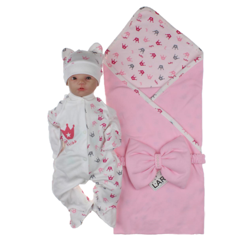 

Летний набор на выписку девочке LARI Princess 85x85 розовый