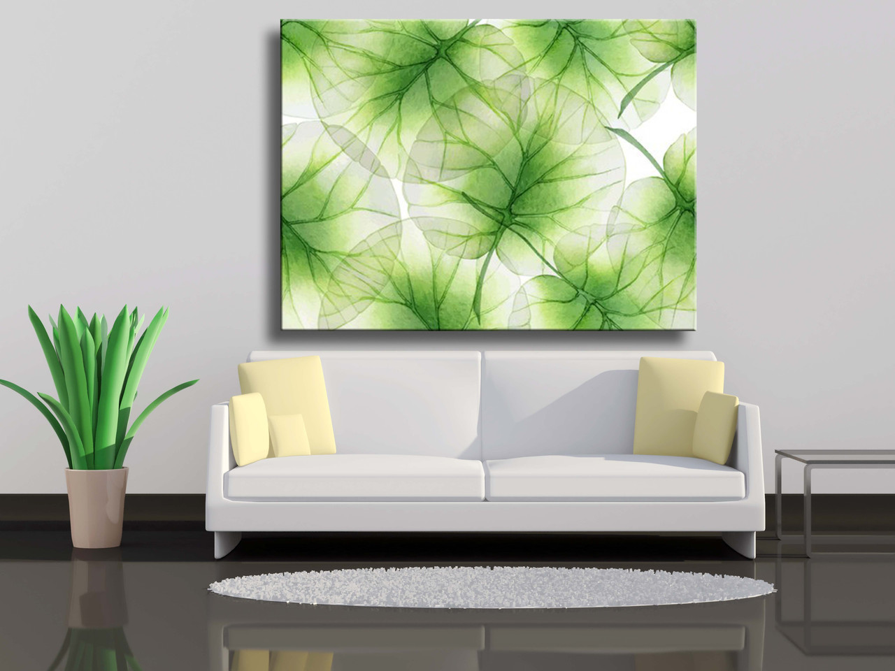 

Картина на холсте Абстракция Листья лотоса 60х45